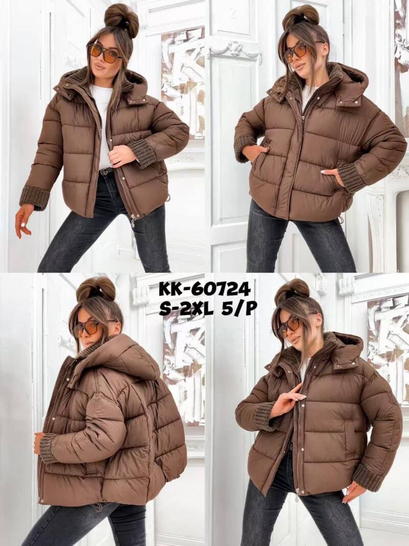 Kurtki damskie zimowe Roz S-2XL, 1 Kolor Paczka 5 szt